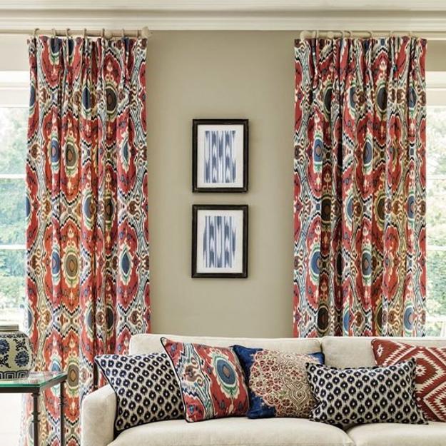 matching wall art curtain fabric