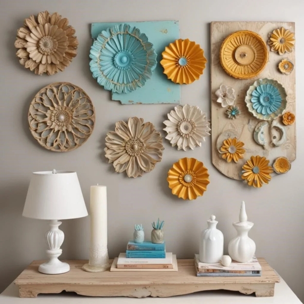 colorful medallions wall ceiling designs