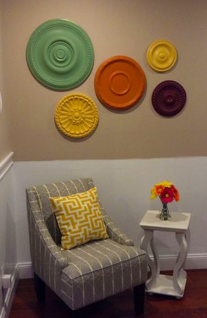 colorful medallions wall ceiling designs