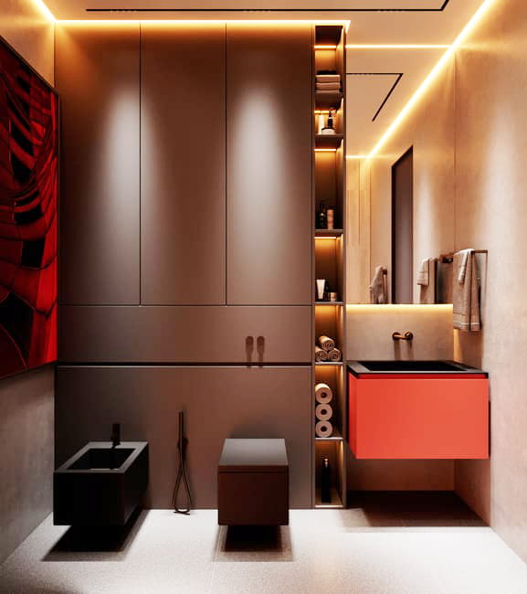 small bathroom modern lighting