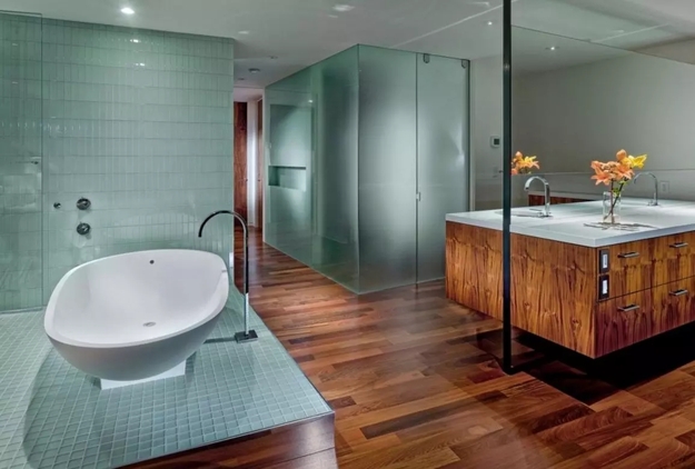 glass tiles modern bathroom design remodeling ideas