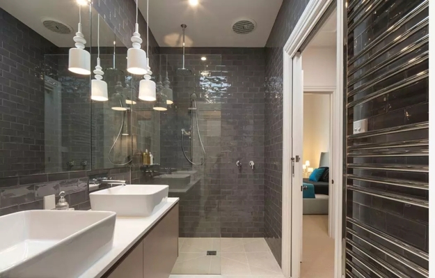 glass tiles modern bathroom design remodeling ideas