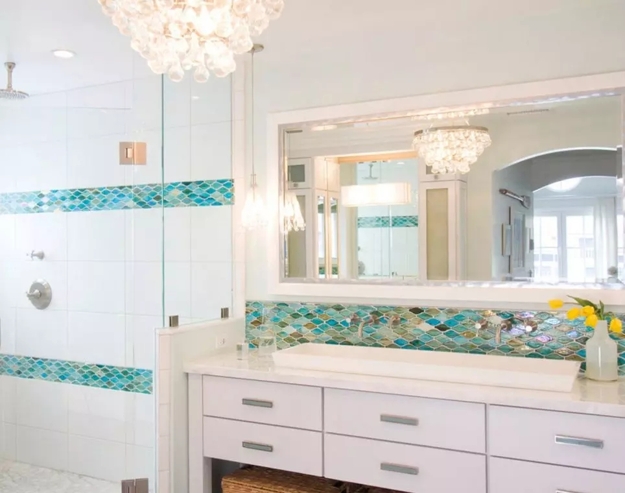 glass tiles modern bathroom design remodeling ideas