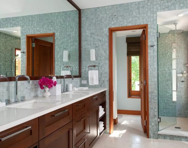glass tiles modern bathroom design remodeling ideas