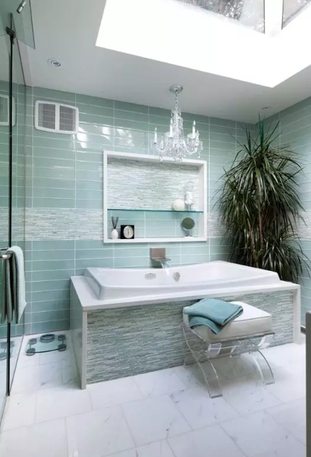 glass tiles modern bathroom design remodeling ideas