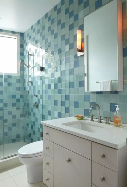 blue wall tiles