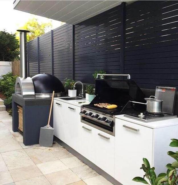 modern grilling areas backyard ideas