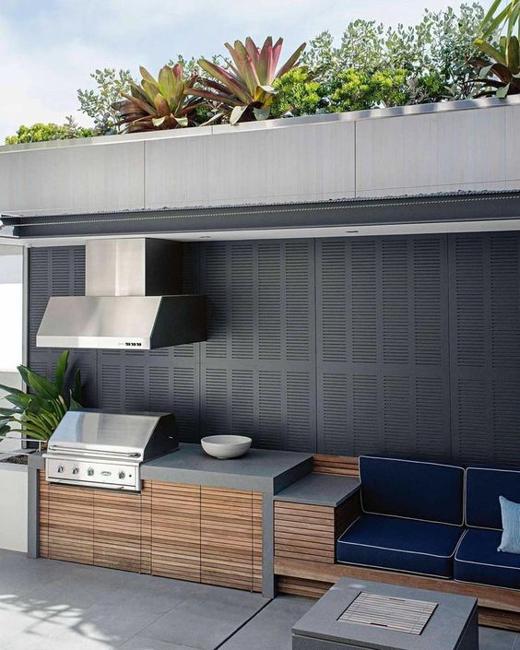 modern grilling areas backyard ideas