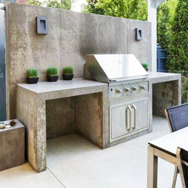 modern grilling areas backyard ideas