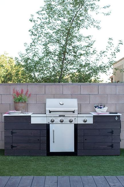 modern grilling areas backyard ideas