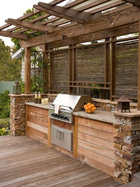modern grilling areas backyard ideas