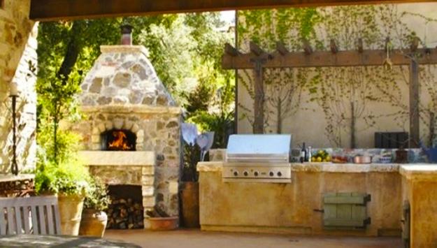 modern grilling areas backyard ideas