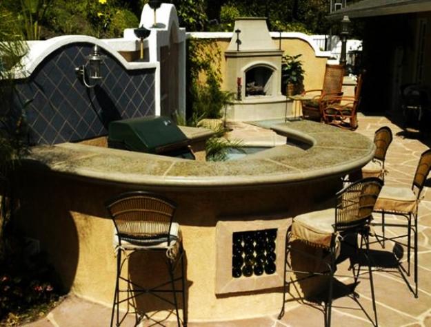 modern grilling areas backyard ideas