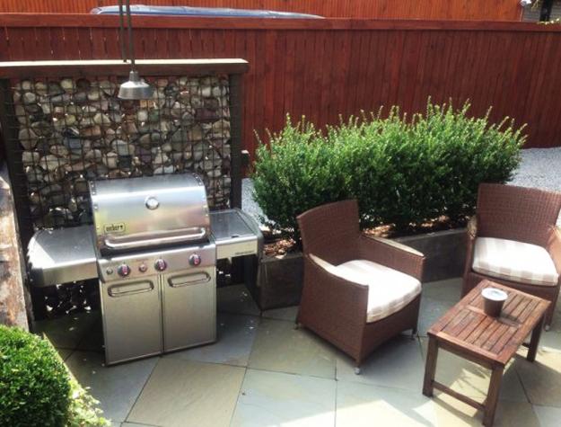modern grilling areas backyard ideas