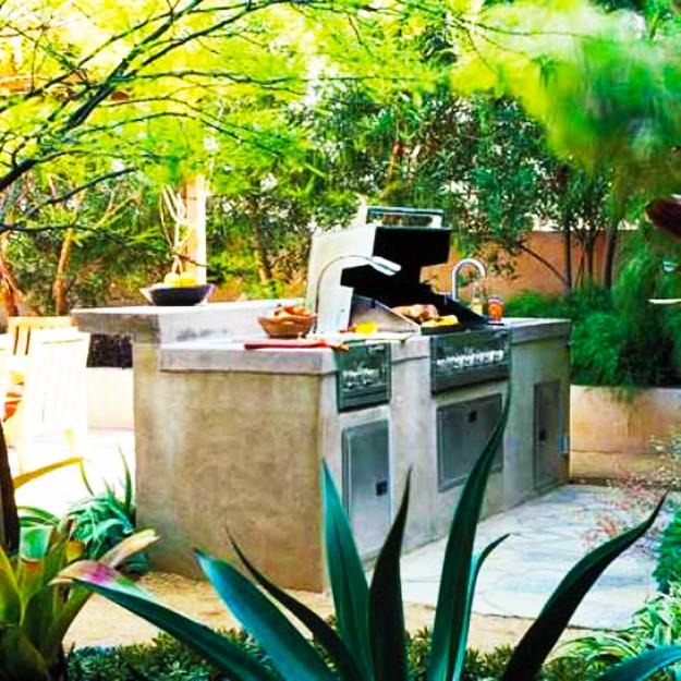 modern grilling areas backyard ideas