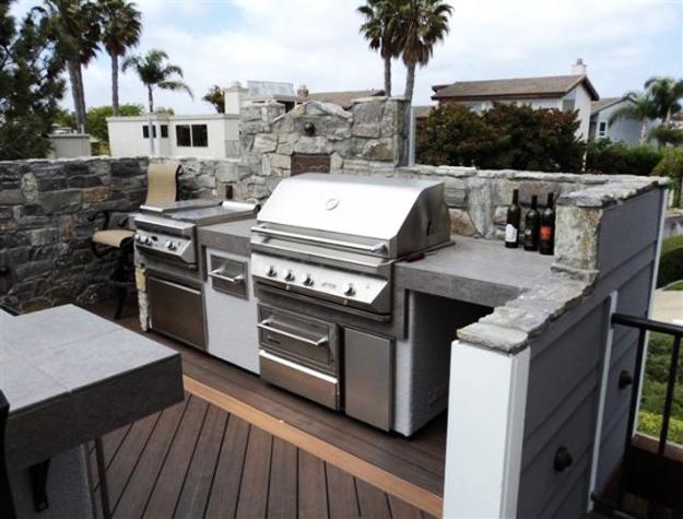 modern grilling areas backyard ideas