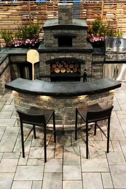 modern grilling areas backyard ideas