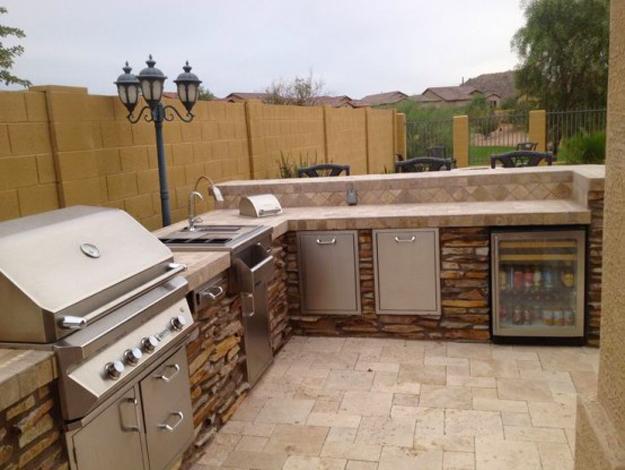 ceramic tiles bbq cabinetry design