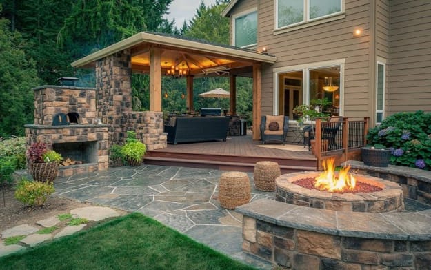 outdoor seating area backyard ideas