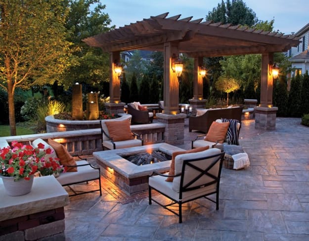 outdoor seating area backyard ideas