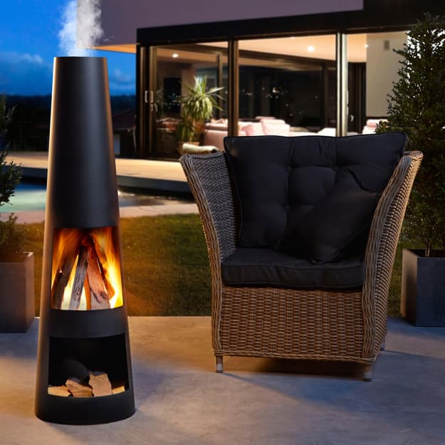 contemporary metal fire pit