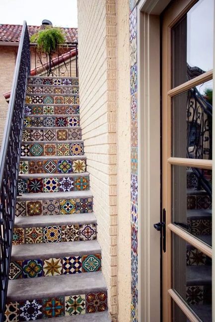 tiled staircase design