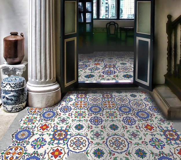colorful outdoor tile designs