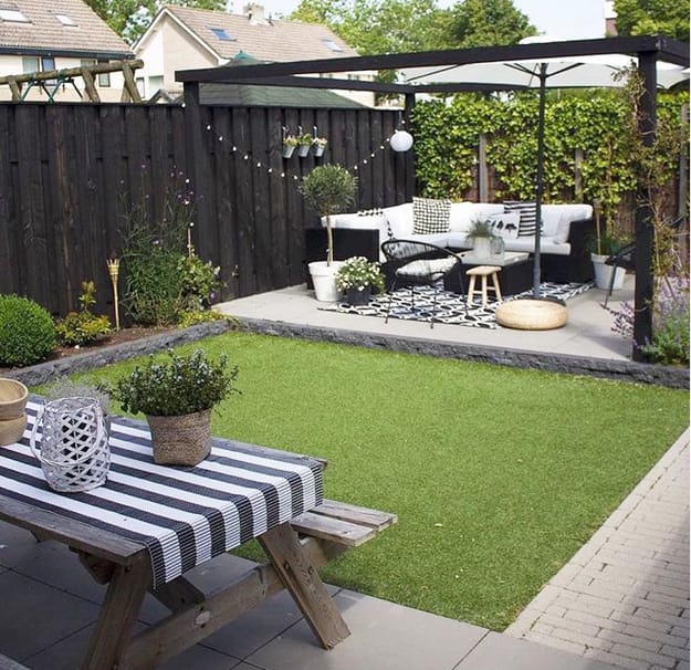 concrete slabs landscaping rocks modern ideas