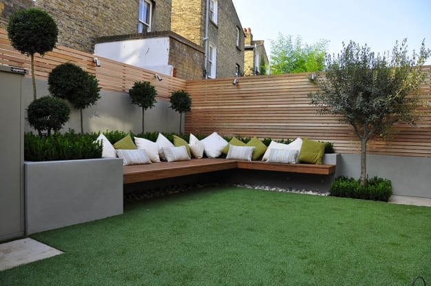 concrete slabs landscaping rocks modern ideas