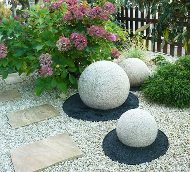 concrete slabs landscaping rocks modern ideas