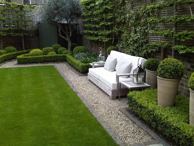 concrete slabs landscaping rocks modern ideas