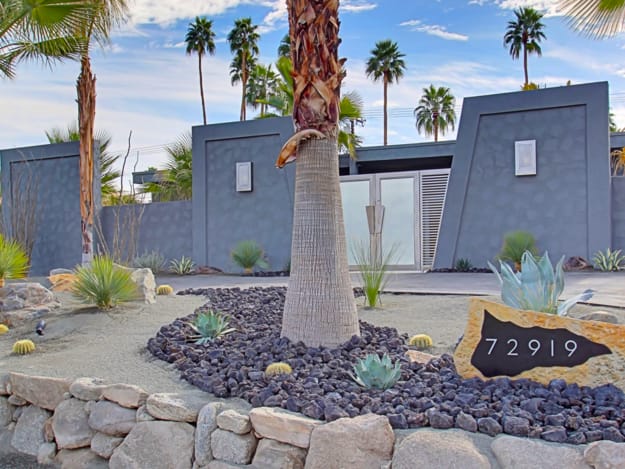 concrete slabs landscaping rocks modern ideas