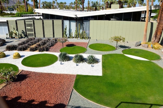 concrete slabs landscaping rocks modern ideas