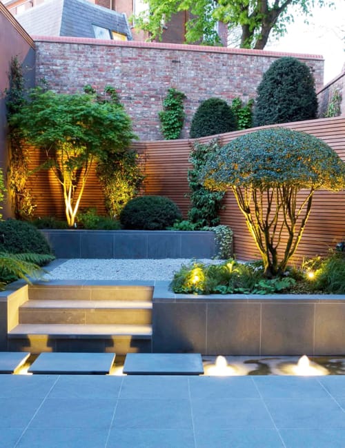 contemporary landscaping ideas outdoor lights
