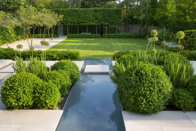 concrete slabs landscaping rocks modern ideas