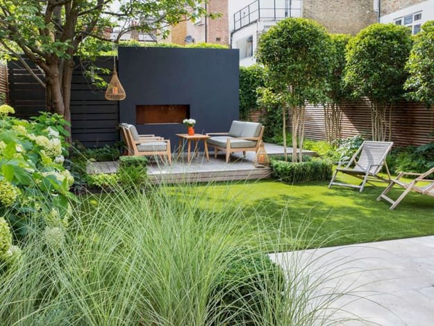 concrete slabs landscaping rocks modern ideas