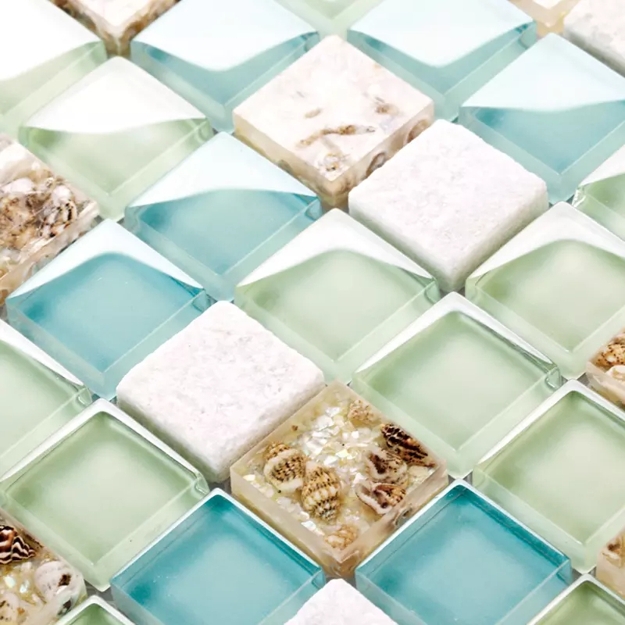 colorful organic glass tiles