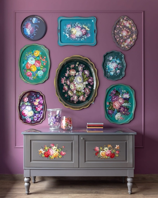 elegant wall decorating serving trays