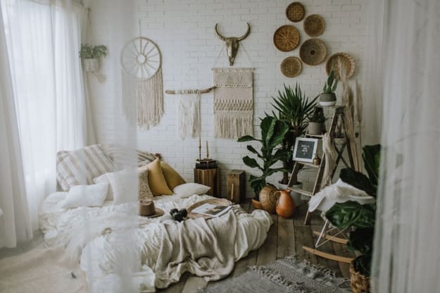 boho style bedroom design