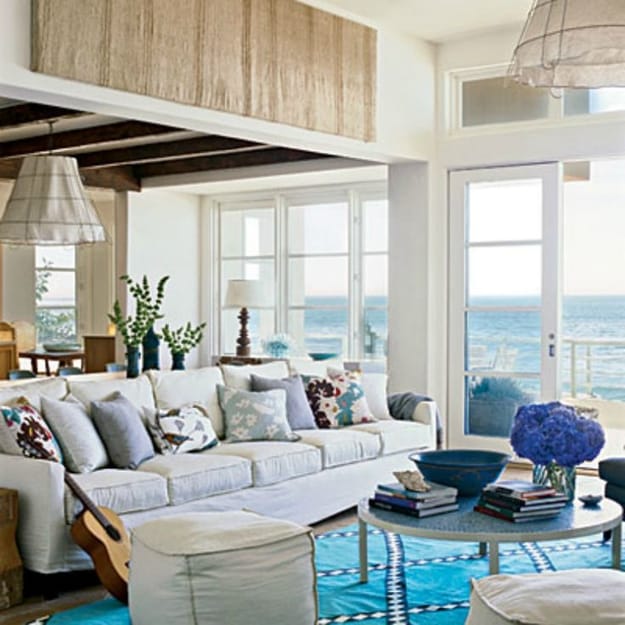 coastal cottage decor living room design