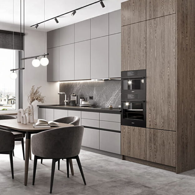 contemporary kitchen design dining area