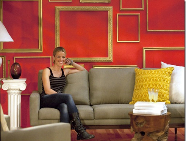empty frames red wall decorating