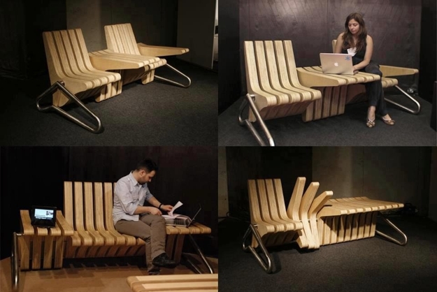 wooden bench
