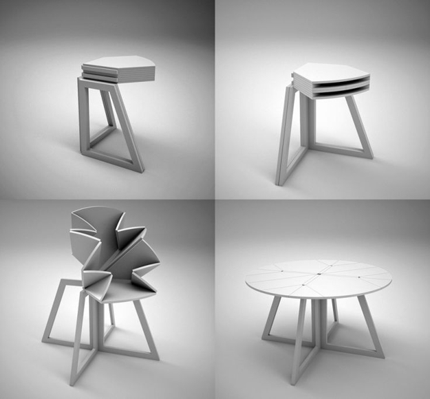 space saving ideas for small rooms transformer table designs