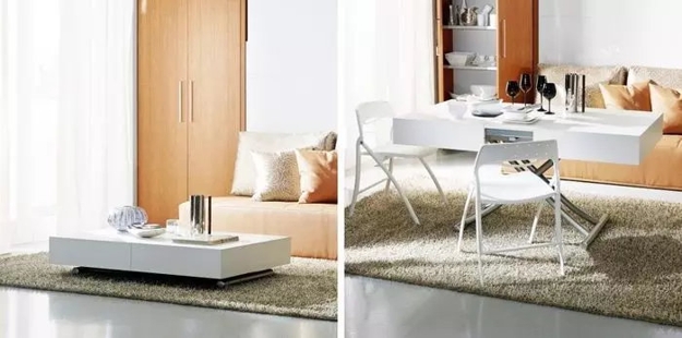 space saving ideas for small rooms transformer table designs
