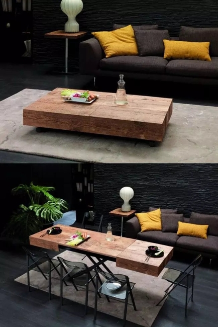 space saving ideas for small rooms transformer table designs