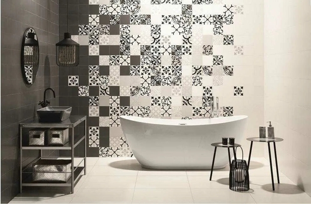 how to mix tile designs contemporary ideas