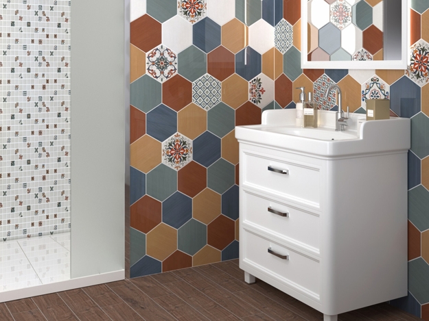 how to mix tile designs contemporary ideas