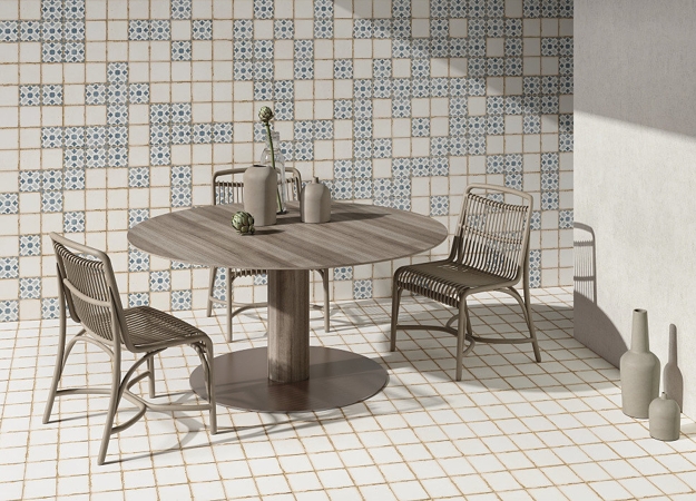 matched wall floor tiles