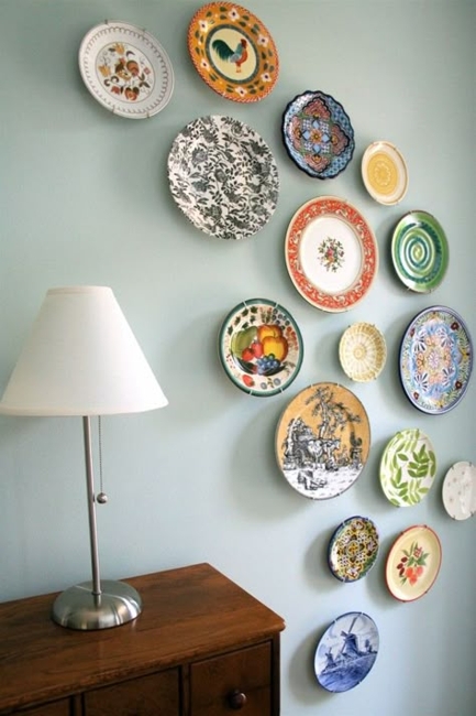 plate arrangements wall decoration